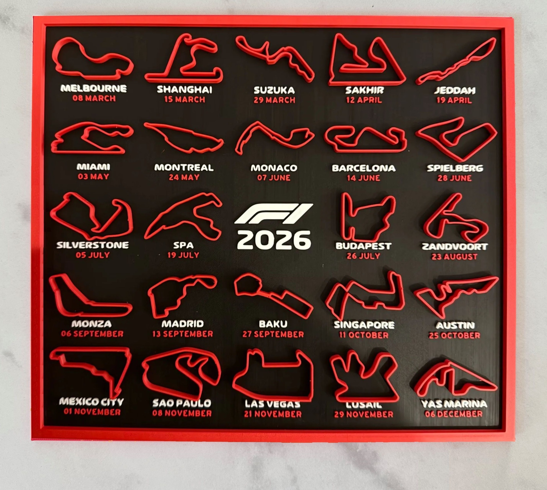 2026 Formula 1 Kalendar - Formula 1, slika 2